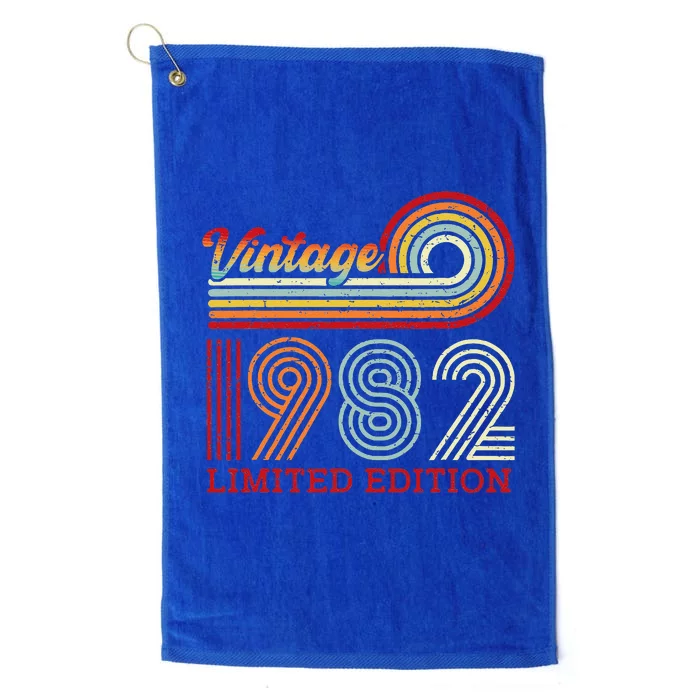 Vintage 1982 42 Years Old And Women 42nd Birthday Funny Platinum Collection Golf Towel