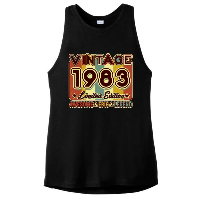 Vintage 1983 40th Birthday Limited Edition Awesome Epic Legend Ladies Tri-Blend Wicking Tank