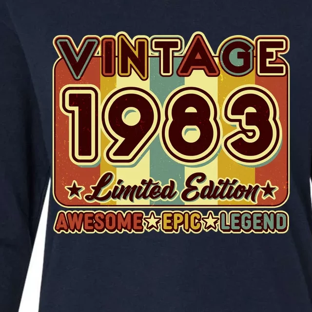 Vintage 1983 40th Birthday Limited Edition Awesome Epic Legend Womens Cotton Relaxed Long Sleeve T-Shirt