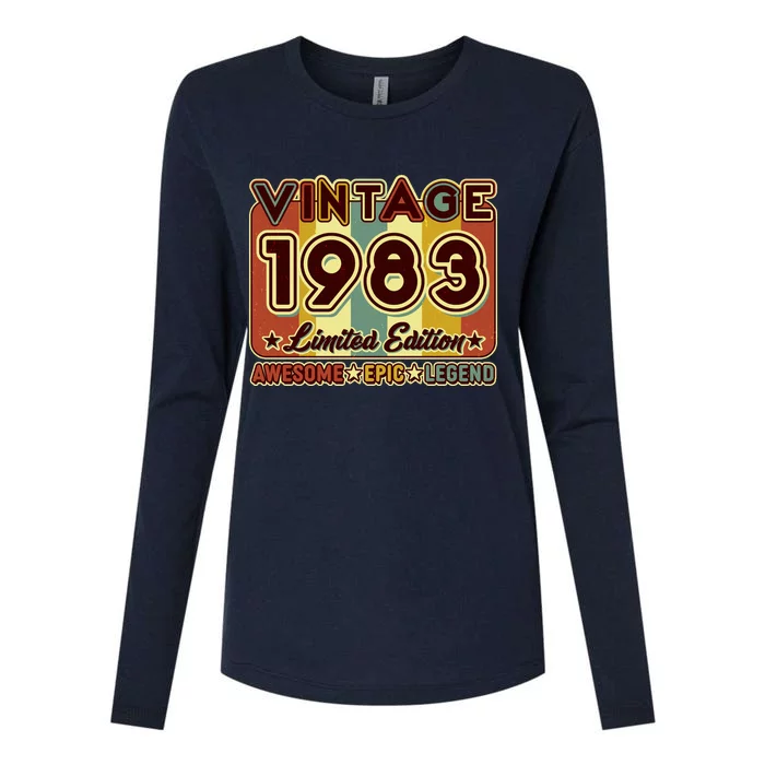 Vintage 1983 40th Birthday Limited Edition Awesome Epic Legend Womens Cotton Relaxed Long Sleeve T-Shirt