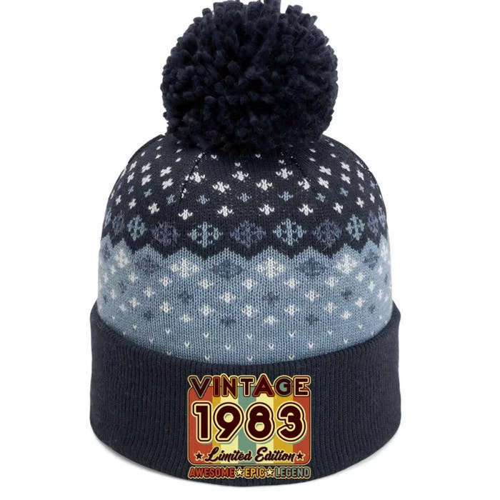 Vintage 1983 40th Birthday Limited Edition Awesome Epic Legend The Baniff Cuffed Pom Beanie