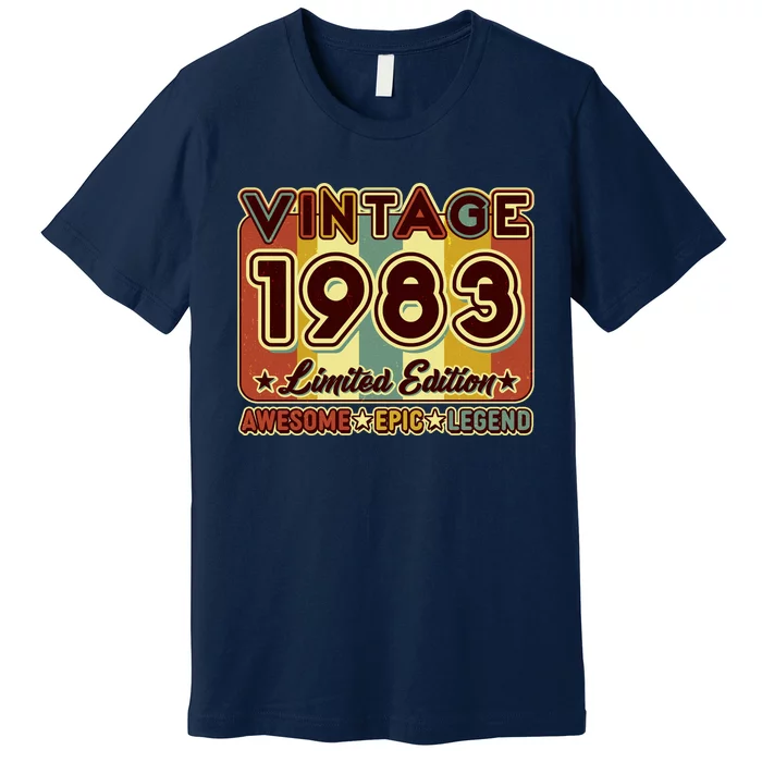 Vintage 1983 40th Birthday Limited Edition Awesome Epic Legend Premium T-Shirt