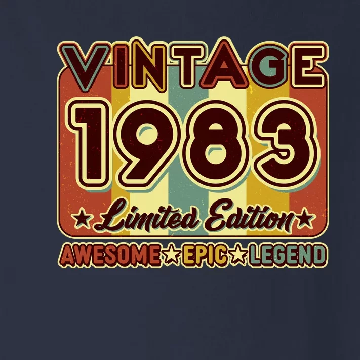 Vintage 1983 40th Birthday Limited Edition Awesome Epic Legend Toddler Long Sleeve Shirt