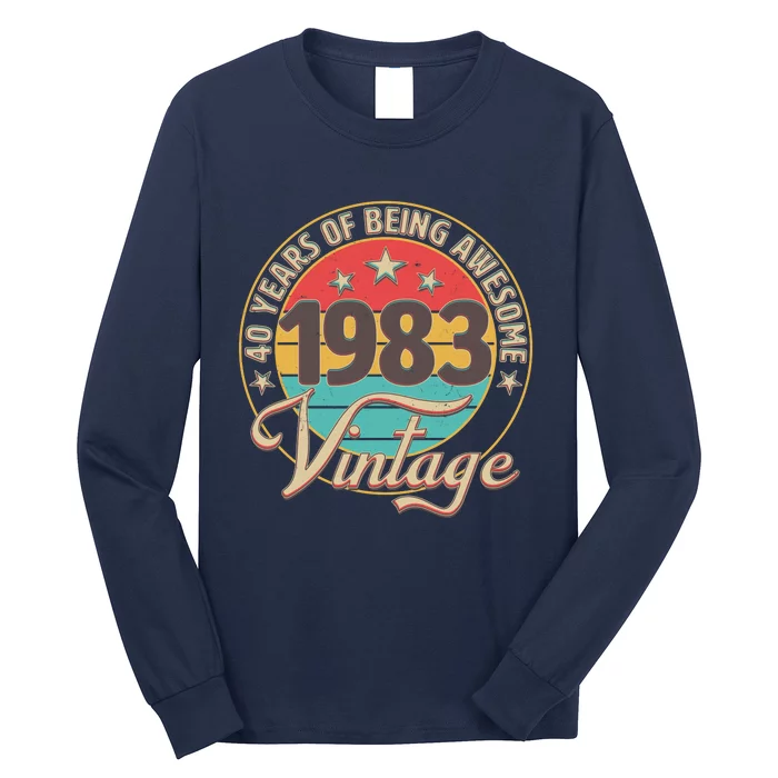 Vintage 1983 40 Years Of Being Awesome Long Sleeve Shirt