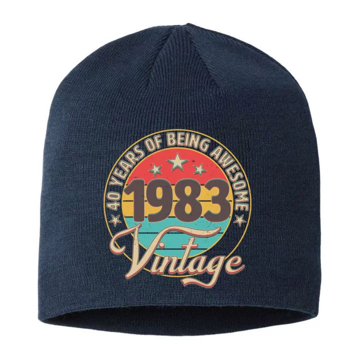 Vintage 1983 40 Years Of Being Awesome 8 1/2in Sustainable Knit Beanie