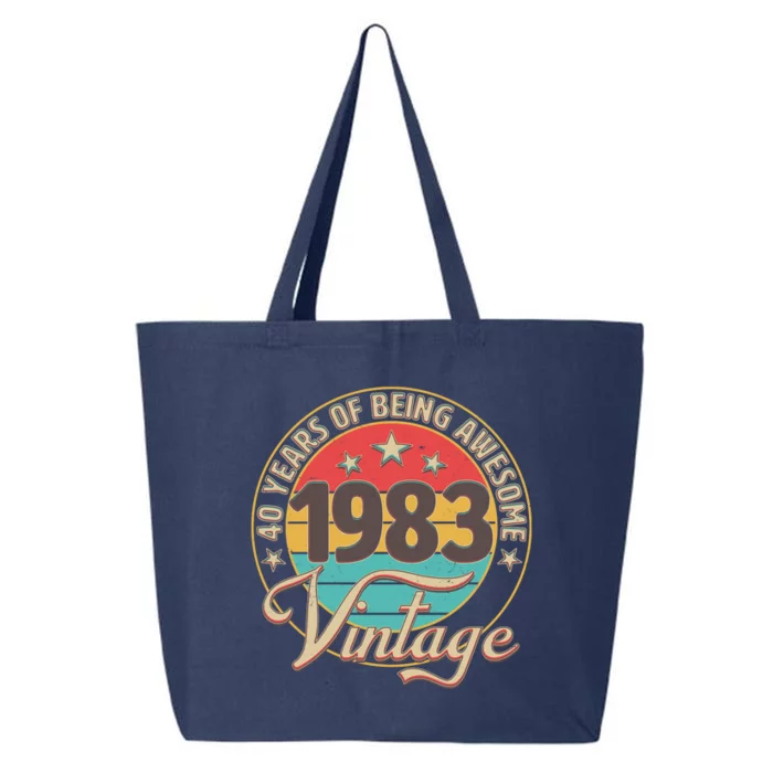 Vintage 1983 40 Years Of Being Awesome 25L Jumbo Tote