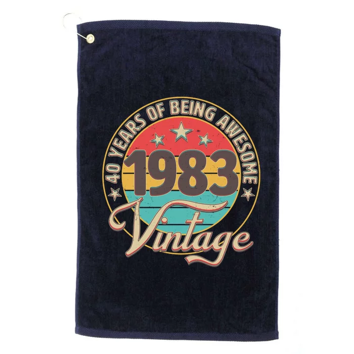 Vintage 1983 40 Years Of Being Awesome Platinum Collection Golf Towel