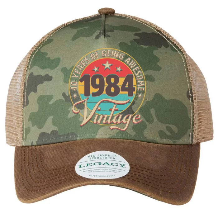 Vintage 1984 40 Years Of Being Awesome Legacy Tie Dye Trucker Hat