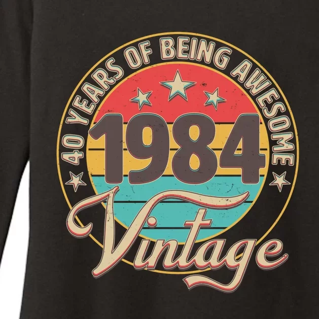 Vintage 1984 40 Years Of Being Awesome Womens CVC Long Sleeve Shirt