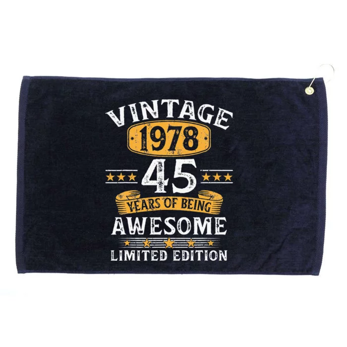 Vintage 1978 45 Years Old 45th Birthday Gifts For Grommeted Golf Towel