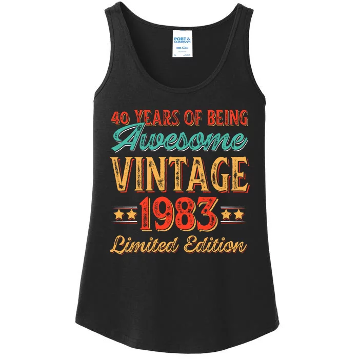 Vintage 1983 40 Years Birthday Ladies Essential Tank