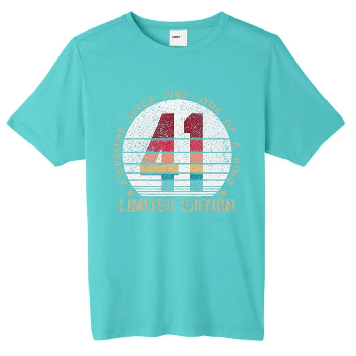 Vintage 1982 41 Year Old Gifts Limited Edition 41st Birthday Cute ChromaSoft Performance T-Shirt