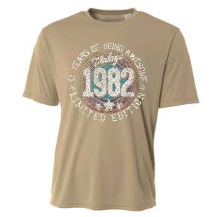 Vintage 1982 41 Year Old Gifts Limited Edition 41st Birthday Love Cooling Performance Crew T-Shirt