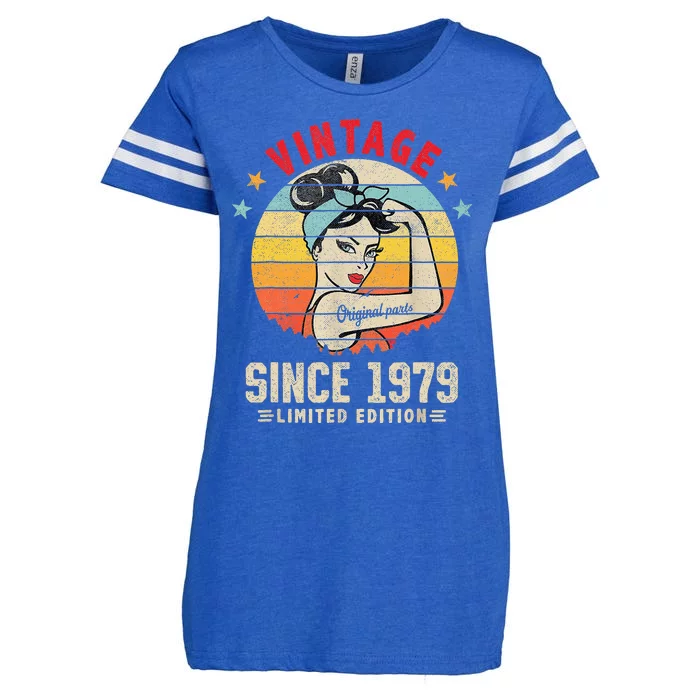 Vintage 1979 45th Bday Funny 45 Year Old Birthday Enza Ladies Jersey Football T-Shirt