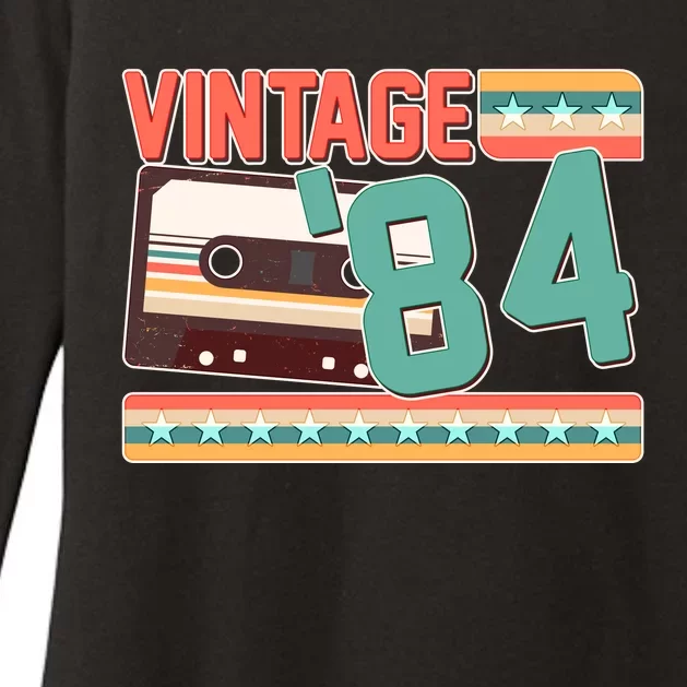 Vintage 1984 40th Birthday Cassette Tape Womens CVC Long Sleeve Shirt