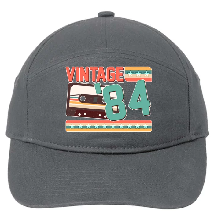 Vintage 1984 40th Birthday Cassette Tape 7-Panel Snapback Hat