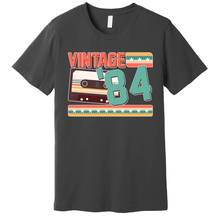 Vintage 1984 40th Birthday Cassette Tape Premium T-Shirt