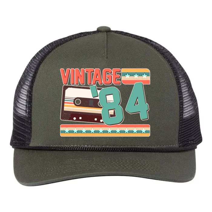 Vintage 1984 40th Birthday Cassette Tape Retro Rope Trucker Hat Cap