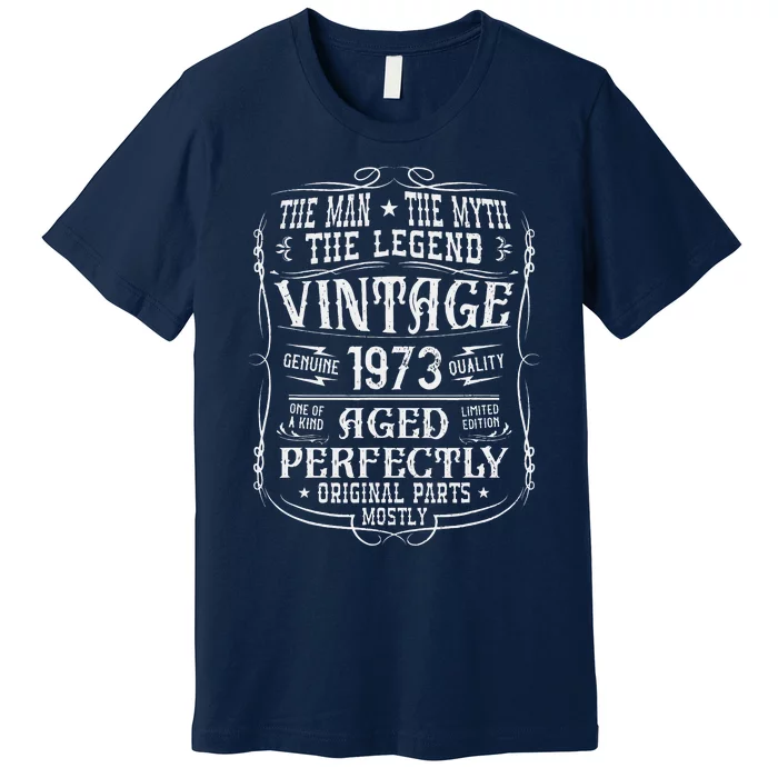 Vintage 1973 50th Birthday Gift 50 Years Old Premium T-Shirt