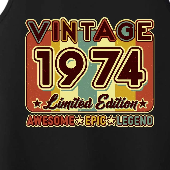 Vintage 1974 50th Birthday Limited Edition Awesome Epic Legend Performance Tank