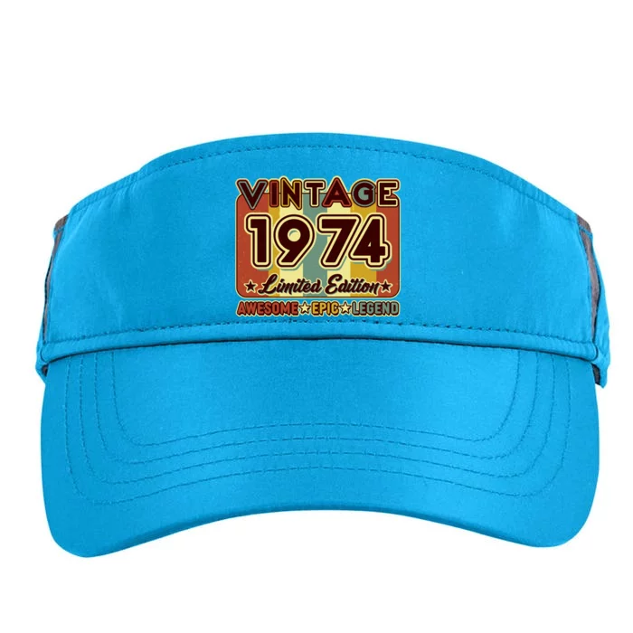 Vintage 1974 50th Birthday Limited Edition Awesome Epic Legend Adult Drive Performance Visor