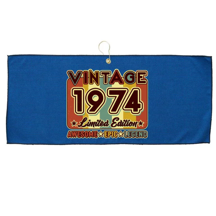 Vintage 1974 50th Birthday Limited Edition Awesome Epic Legend Large Microfiber Waffle Golf Towel