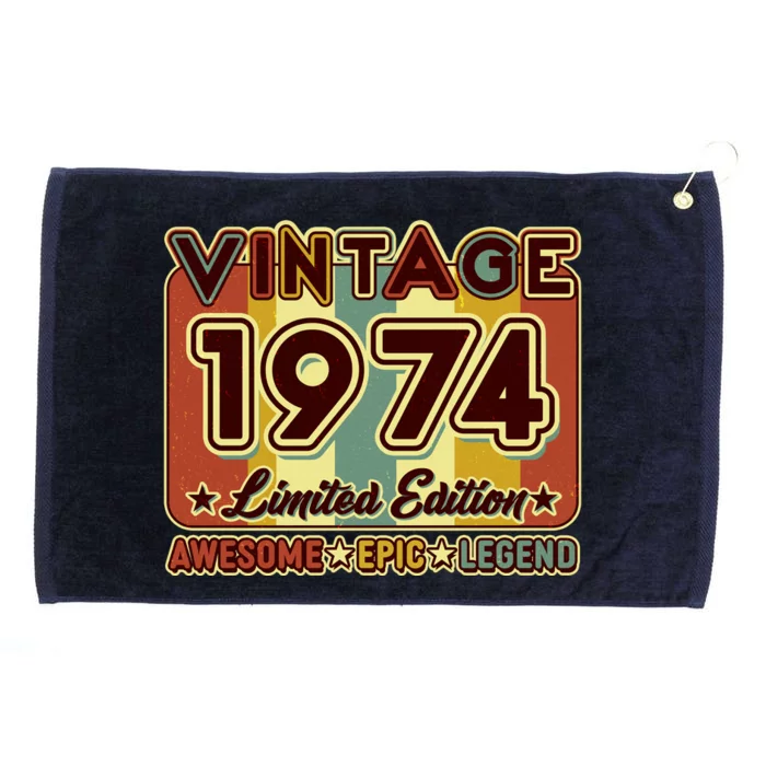 Vintage 1974 50th Birthday Limited Edition Awesome Epic Legend Grommeted Golf Towel