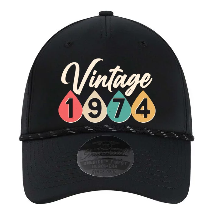 Vintage 1974 50th Birthday Retro Teardrop Design Performance The Dyno Cap