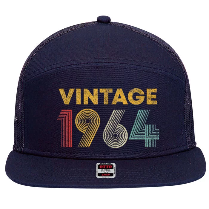 Vintage 1964 59th Birthday Present Gift  Wo 59 Years Old 7 Panel Mesh Trucker Snapback Hat