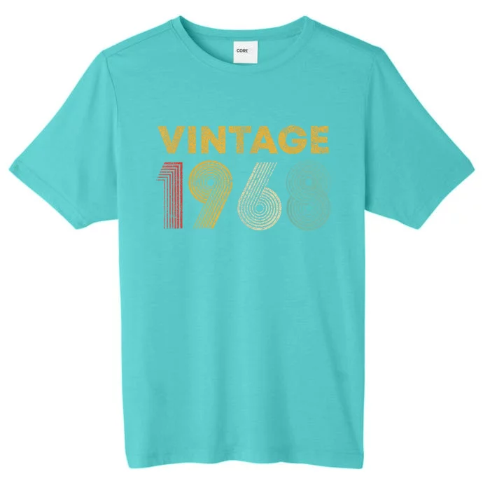 Vintage 1968 55th Birthday Present Gift  Wo 55 Years Old ChromaSoft Performance T-Shirt