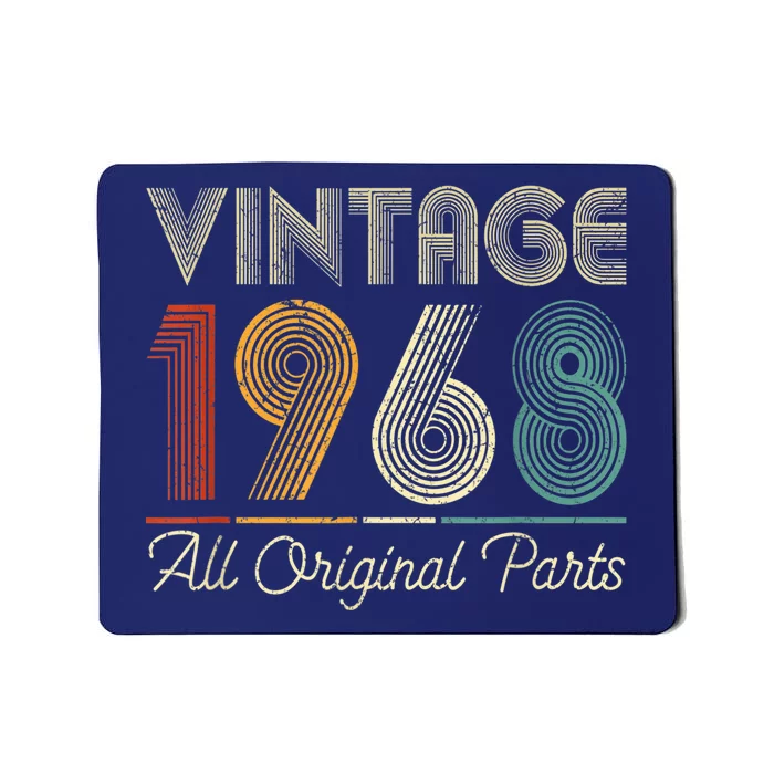 Vintage 1968 55th Birthday Present Gift Retro Vintage 55 Years Old Mousepad