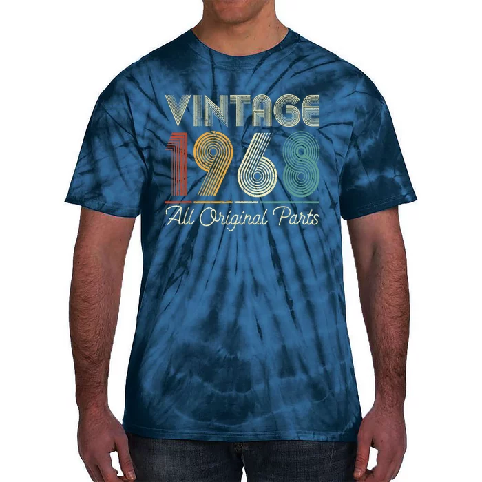 Vintage 1968 55th Birthday Present Gift Retro Vintage 55 Years Old Tie-Dye T-Shirt