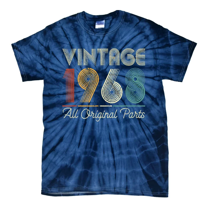 Vintage 1968 55th Birthday Present Gift Retro Vintage 55 Years Old Tie-Dye T-Shirt