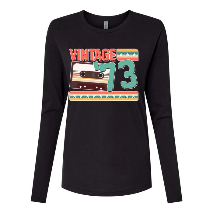 Vintage 1973 50th Birthday Cassette Tape Womens Cotton Relaxed Long Sleeve T-Shirt