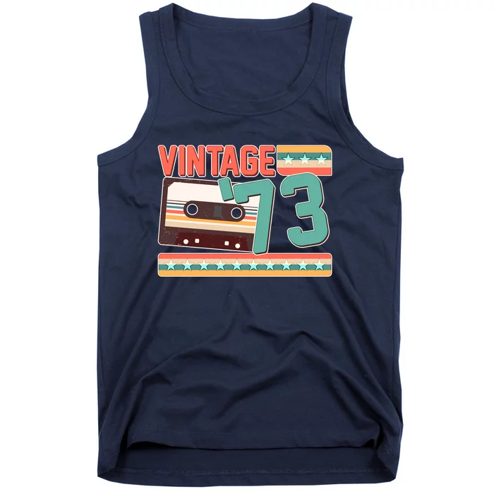 Vintage 1973 50th Birthday Cassette Tape Tank Top