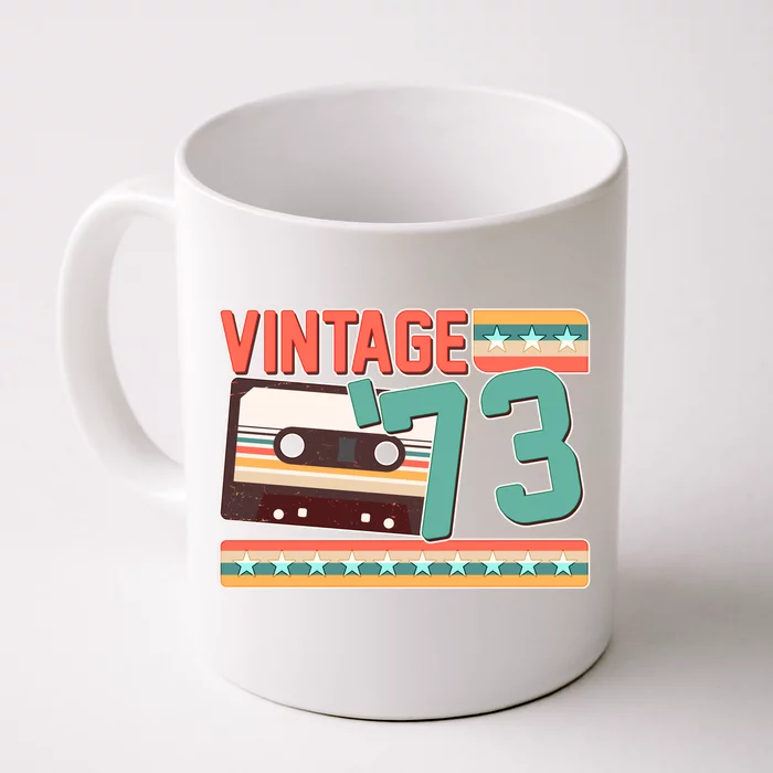 Vintage 1973 50th Birthday Cassette Tape Front & Back Coffee Mug