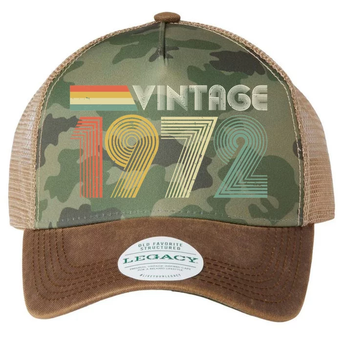 Vintage 1972 50th Birthday Gift Legacy Tie Dye Trucker Hat