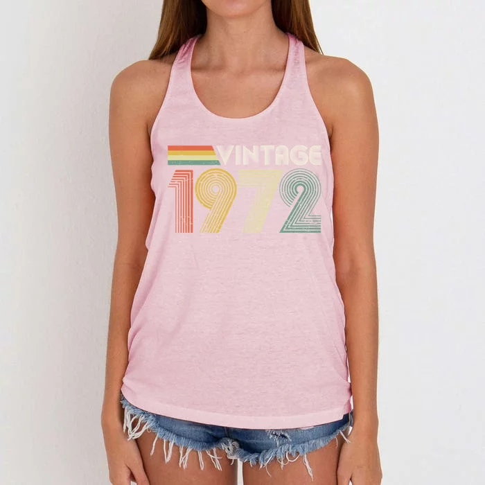 Vintage 1972 50th Birthday Gift Women's Knotted Racerback Tank