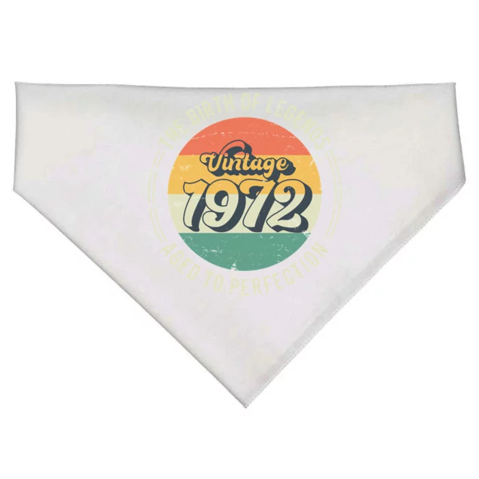 Vintage 1972 50th Birthday The Birth Of Legends USA-Made Doggie Bandana