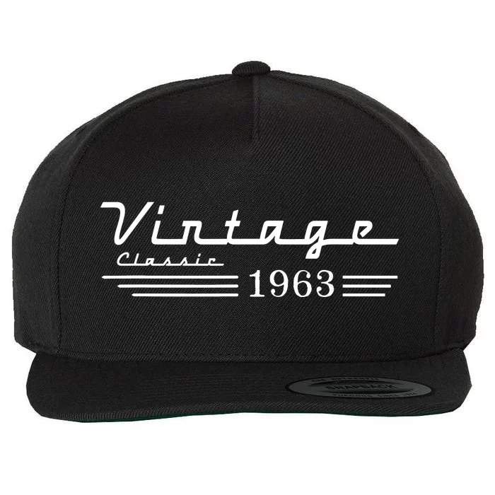 Vintage 1963 59th Birthday Wool Snapback Cap