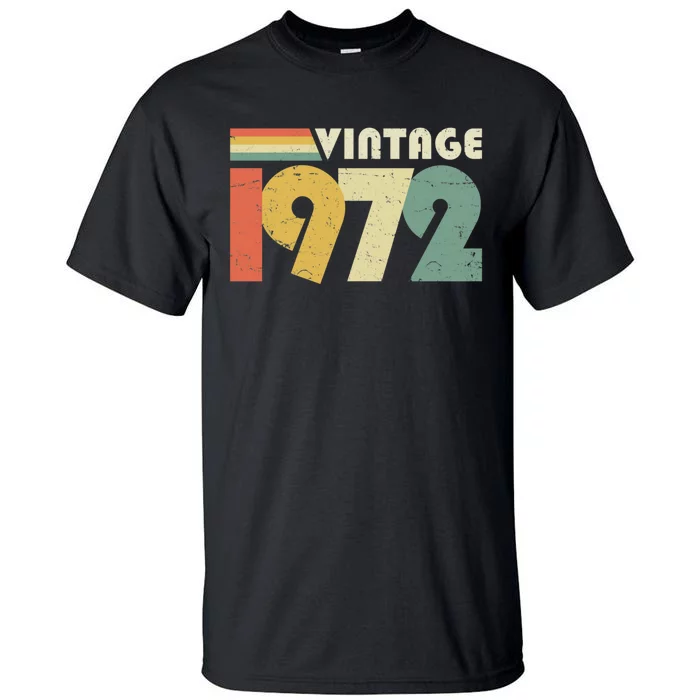 Vintage 1972 50th Birthday Gift Distressed Design Tall T-Shirt