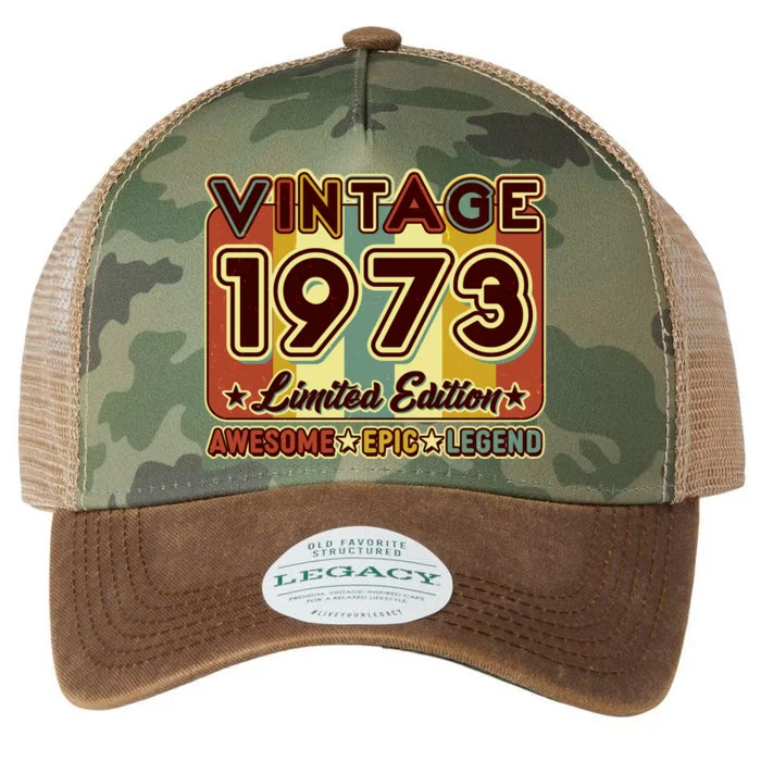 Vintage 1973 50th Birthday Limited Edition Awesome Epic Legend Legacy Tie Dye Trucker Hat