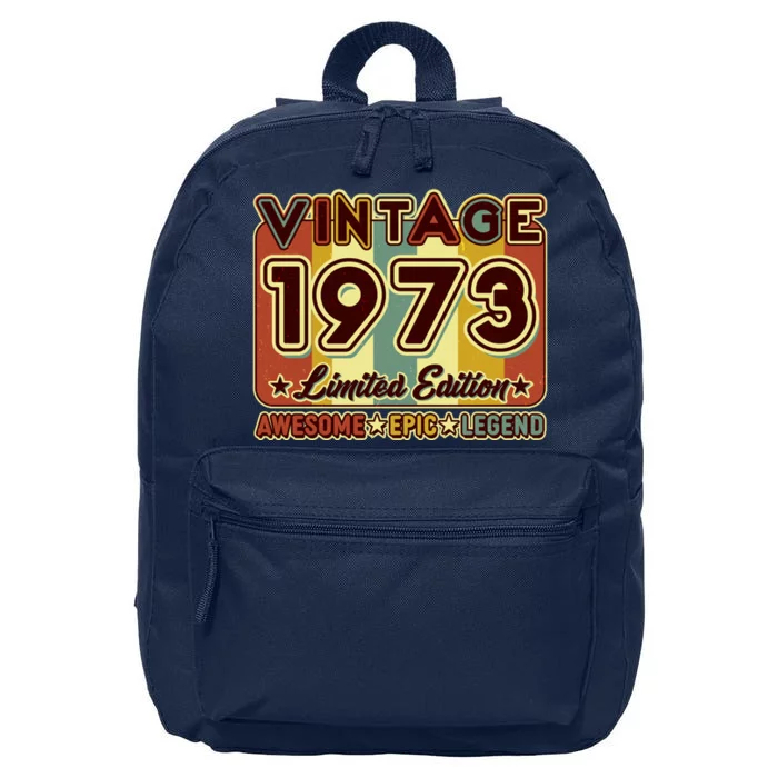 Vintage 1973 50th Birthday Limited Edition Awesome Epic Legend 16 in Basic Backpack