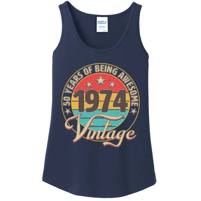 Vintage 1974 50 Years Of Being Awesome Ladies Essential Tank