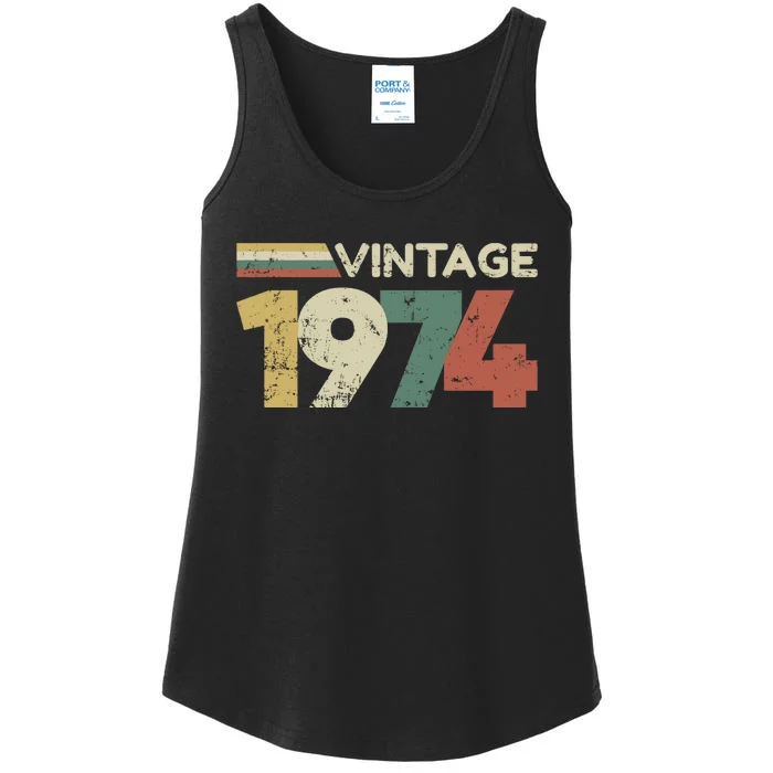 Vintage 1974 50th Birthday 2024 Ladies Essential Tank