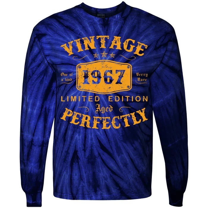 Vintage 1967 55 Birthday Gifts 55th Birthday Gifts Tie-Dye Long Sleeve Shirt