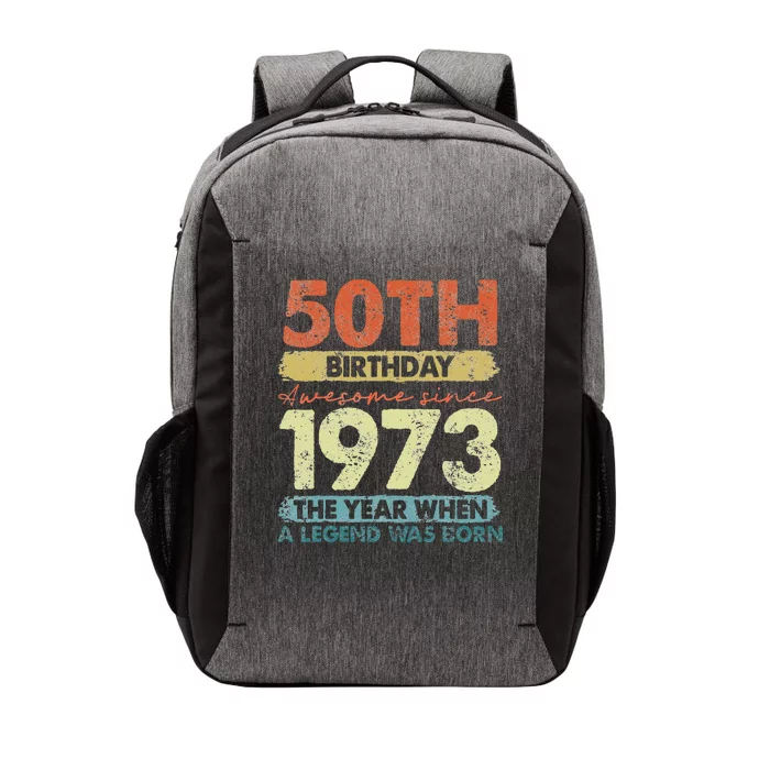 Vintage 1973 50 Year Old Gifts Limited Edition 50th Birthday Vector Backpack