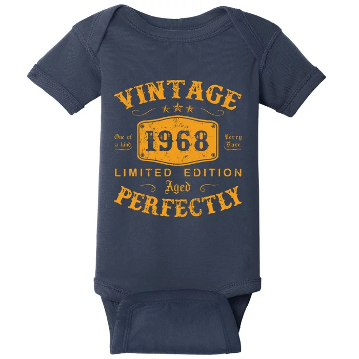 Vintage 1968 54 Birthday Gifts 54th Birthday Gifts Baby Bodysuit