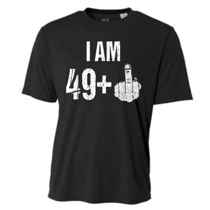 Vintage 1969 50th Birthday Shirt I Am 49 Plus Middle Finger Cooling Performance Crew T-Shirt