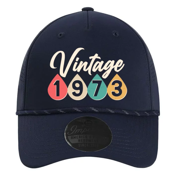 Vintage 1973 50th Birthday Retro Teardrop Design Performance The Dyno Cap